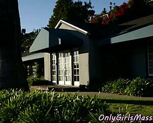 Lesbian Masseuse Fingers Tanned Babe's Pussy Then Rimjob And Muff Diving Massage