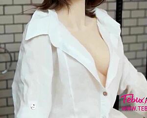 whoa my japanese asian sex doll crushes my lame ex love doll she's stacked with huge tits 🔥🍑💦