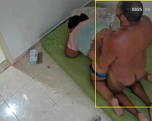 hidden cam catches this bbw brazilian wife cheating on hubby with neighbor's huge cock 🍑📹