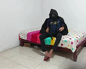 he leaves me alone so we masturbate watching each other's curvy bodies shake wildly