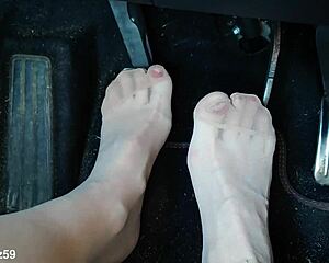 Pumping Feet In Birkenstocks Up Close