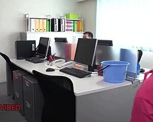 Chihiro Akino's Hardcore Office Blowjob Creampie Action