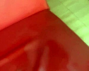 girl teases cameltoe pussy with dildo till squirting orgasm