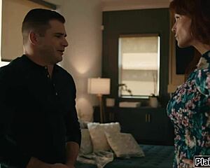 Redhead milf teaches young stud real pussy licking skills god's way