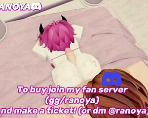 Slutty Stripper Joi Lapdance in Roblox Game Rips Clothes for Monster Cock Cum