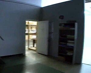 hey, check out these two brunettes sharing a double dildo and strapon