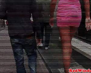 Real Amsterdam Prostitutes FFM Threeway Blowjob Shaved Heels Stockings Tourist Oral Fuck