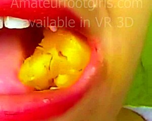 hey wanna see her chew carrots bite hard then swallow vore style