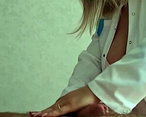 her big tits masseuse eyes pop at that huge client cock erection surprise