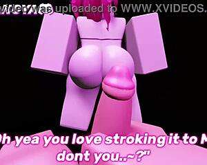 Slutty Stripper Joi Lapdance in Roblox Game Rips Clothes for Monster Cock Cum