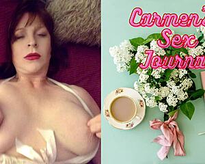 granny carmen throws back deepthroating that cock like a pro cougar