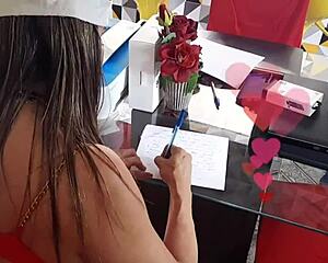 brazilian peruvian milf flashes big clit pussy during christmas homemade casting interview