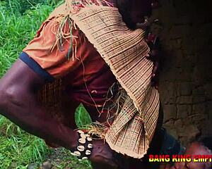 Stepmom showed her naked body. Juicy wet pussy deeply fucked after bush trim.