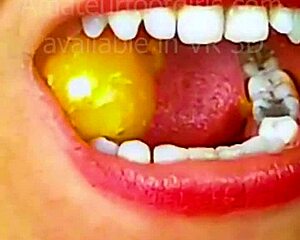 hey wanna see her chew carrots bite hard then swallow vore style