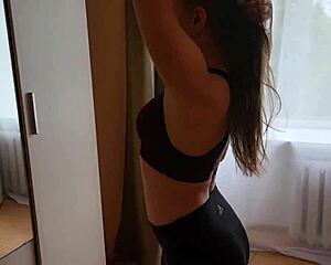 damn this yoga milf squirts messy all over during kinky session