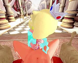 POV Rosalina Spreads for Deep Mario Hentai Anal Creampie Fuck