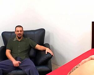 Married Devon Lee craves extra cock bending over bed fingering shaved pussy riding big dick