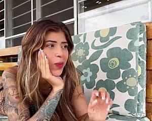 Farmhand watches me masturbate then i seduce him for outdoor colombian teen fuck