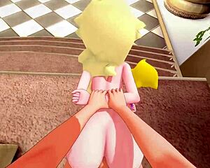 POV Rosalina Spreads for Deep Mario Hentai Anal Creampie Fuck