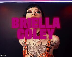 briella coley moans loud during intense goth pussy pounding