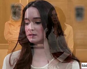 i'm thrilled my big tits bounce in foursome with lesbian stepsis and stepmom