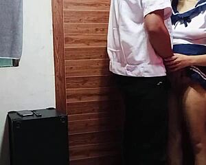 senior high pinay student shows off big ass homemade