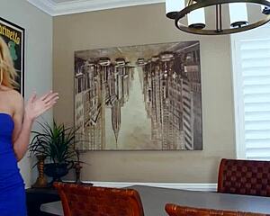 widowed milf invites two lesbians over they show her 69 and pussy licking fun