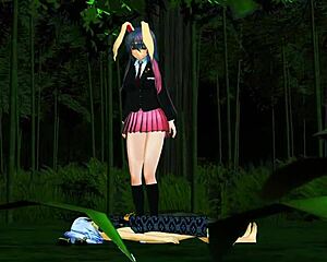 i can't stop strokin my big tits futanari slut reisen's juicy ass n pussy