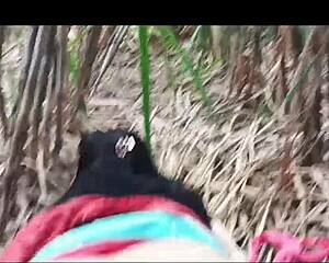 SEXY AUNTY STEPMOM SUCKS DADDY DEEP OUTDOORS IN WEDDING DRESS