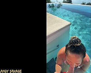 i gave public bj at infinity pool in costa rica... moaning like a whore 😩💦