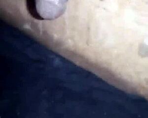 Watch bigblackie shave and stroke massive black dick!!