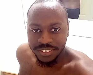 she strips down and fingers her ass in front of the mirror selfie