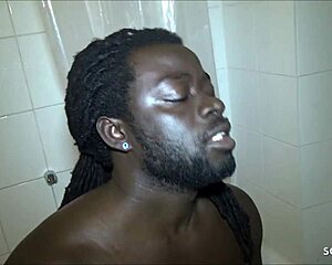 Milf sneaks bathroom bbc cheat with friend's huge monster cock! German mature caught mid interracial fuck