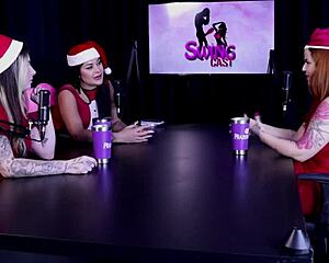 isadora closel spreads her pink pussy begging for giant black cock gangbang on sheer red