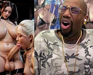 Chained Big-Tit Transgender Babe Sucks Ebony Shecock With Anal Beads