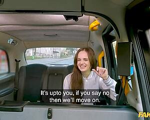 I Fucked My Shy College Student Teen In Taxi Backseat Cumshot!