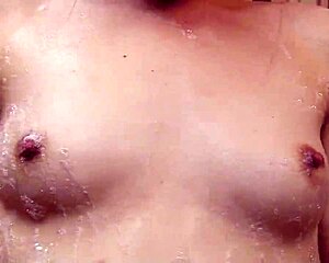 slim japanese wife fingers hairy pussy to orgasm in public bath