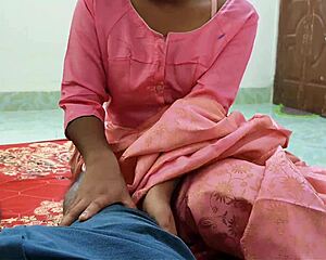 Indian desi maid gets fucked hard by boss in kitchen with cucumber lick panties aside