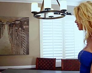 widowed milf invites two lesbians over they show her 69 and pussy licking fun