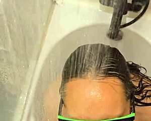 Hot Wife's Steamy Bathtub Blowjob and Handjob with Fiery Red Nails