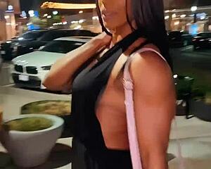 Erotic Female Bodybuilder Babe Flexes Muscles Up Close