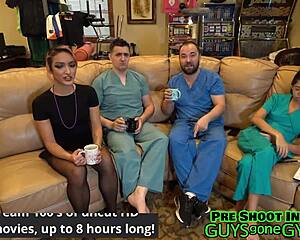 dialogic daddy's canadian dental checkup backstage with latex gloves and doctor roleplay