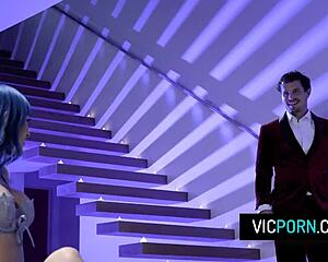 blue-haired jewelz blu feels horny passion surging during intimate cowgirl riding bliss