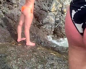 a stranger feeds sperm to fish in public view