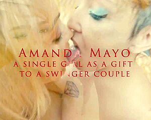 Amanda Mayo joins a swinger couple for bisexual anal gaping and cum-swapping surprises.