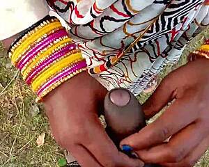 Everbest brutally fucks big tits Indian aunty in painful outdoor forest sex