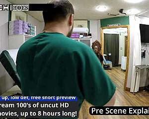 nurse sneaks into exam room vibes pussy to cum