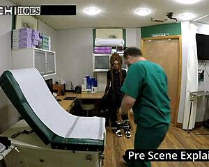 nurse sneaks into exam room vibes pussy to cum
