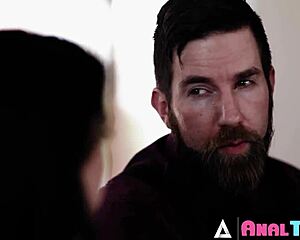 damn anna de ville's tattooed ass pounded hard in nasty threesome anal