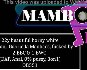 22yo horny brazilian gabriella wrecked by 2 bbc dap anal dirty talk 😈🍑💦